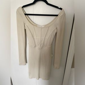 Cream corset-like dress